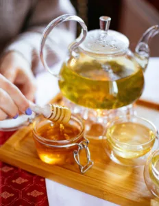 cup of tea with honey